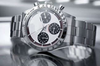 Calenzio Aurex - White Dial, Silver Case and Bracelet, Chronographic Lay-out - MEN